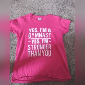 Pink gymnastics t-shirt Women's small